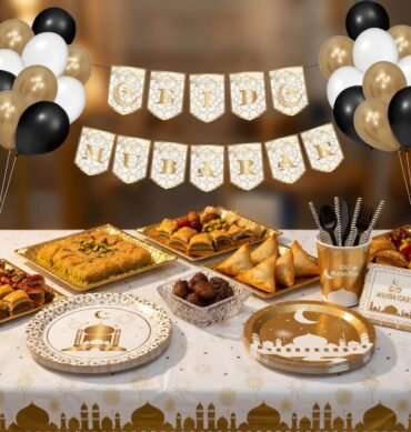 Eid Tableware - White & Gold
