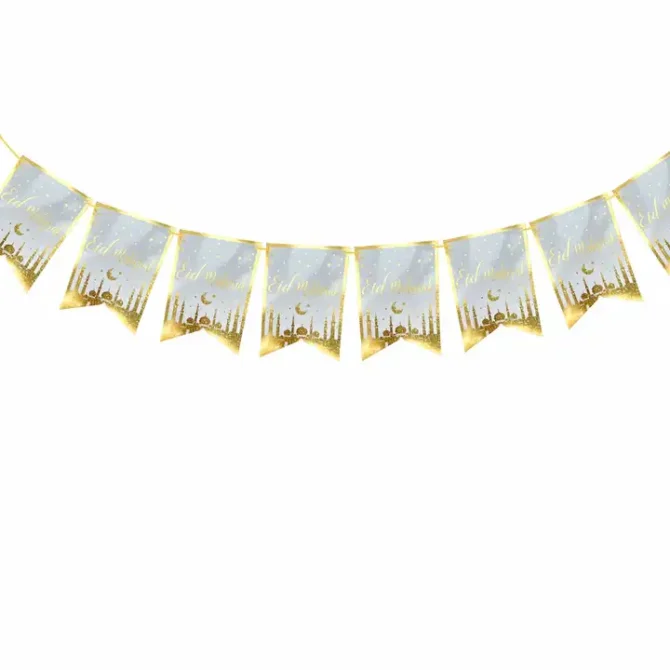 Gold Foil Eid Mubarak Banner - Image 2