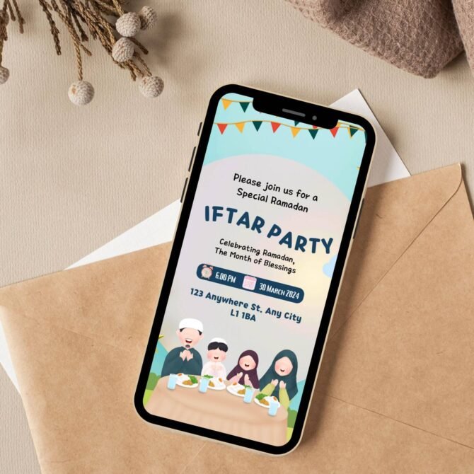 Editable Digital Iftar Party Invitation