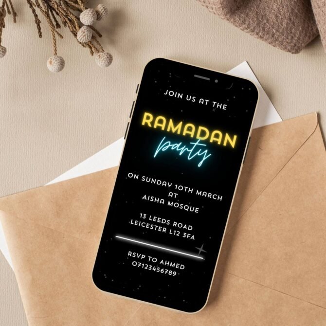 Editable Ramadan Party Digital Invite