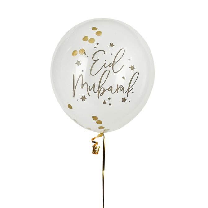 Eid Mubarak Confetti Balloons – Pack of 5