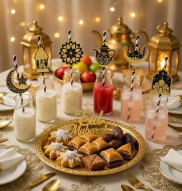 Black and Gold Straws For Ramadan/Eid