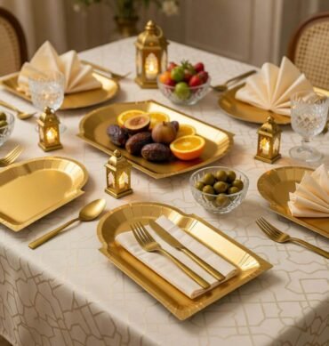 Gold Arch Shaped Plate