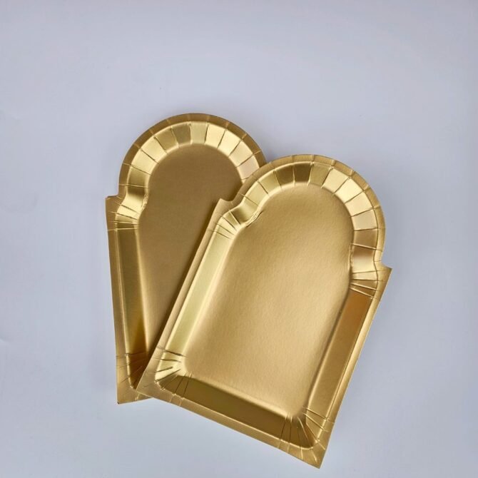 Gold Arch Shaped Plate