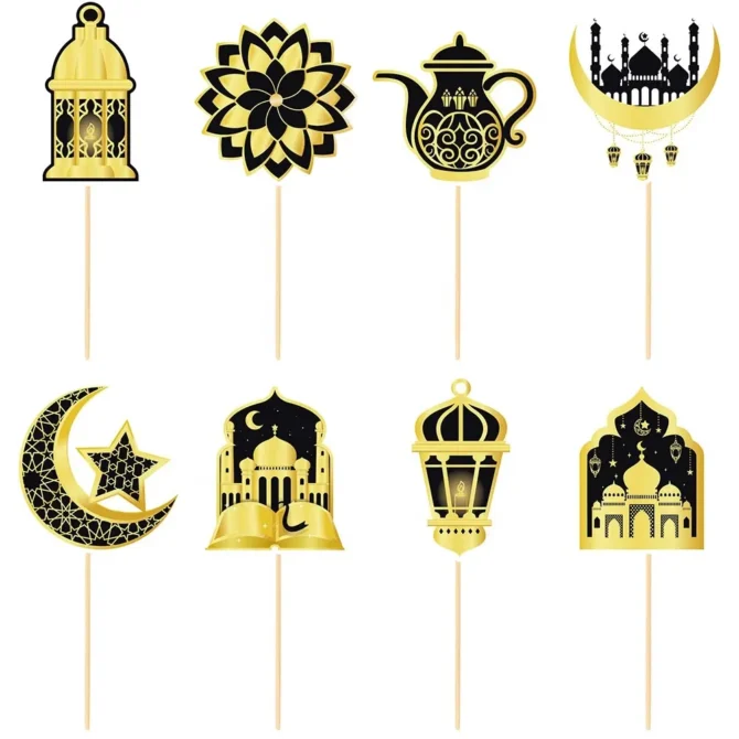 Ramadan Eid Cupcake Toppers - Pack of 8