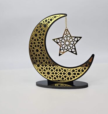 Black Gold Moon Star Table Decoration