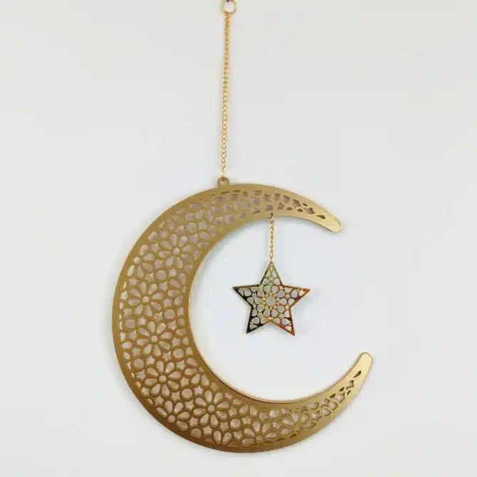 Gold Moon Star Hanging Decoration