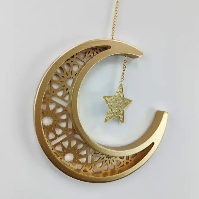 Gold Moon Star Hanging Decoration - Image 2