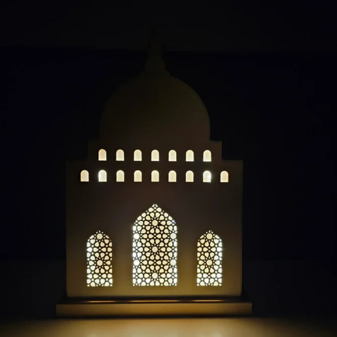 Gold Ramadan Eid Light up Mosque Decoration - Image 3