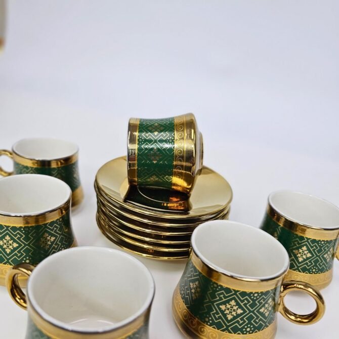 Moroccan Style Set of 6 Cups and Saucers - Image 2