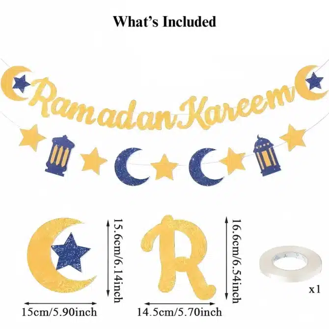 Gold and Blue Ramadan Kareem Banner Set - Image 2