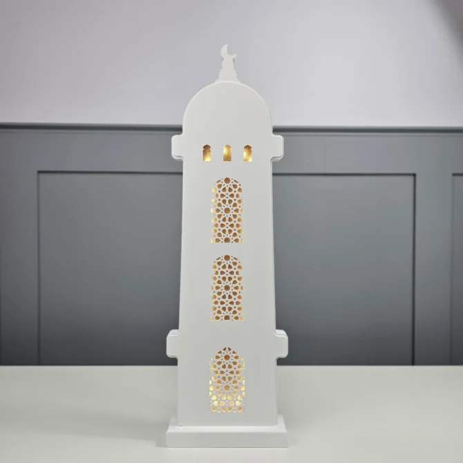 White Ramadan Eid Light up Minaret