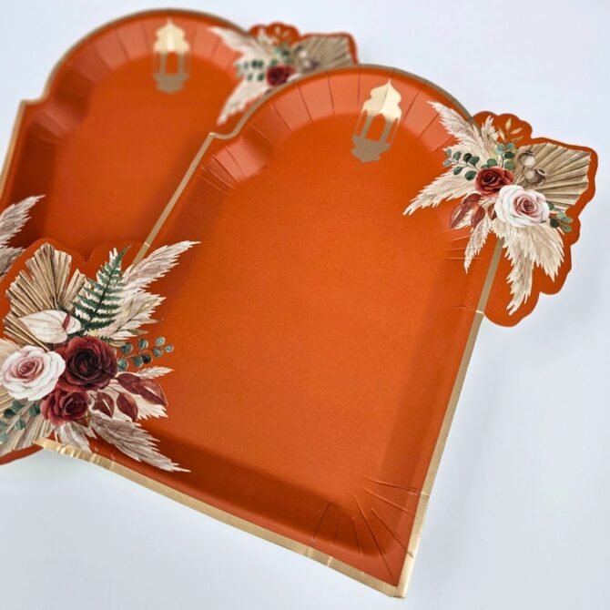 Arch Shaped Coral Serving Plate For Ramadan Eid - Image 2