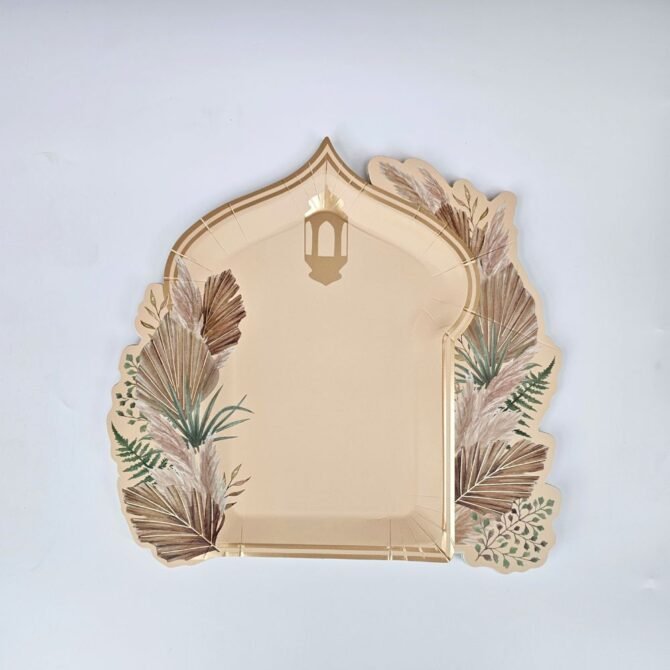 Arch Shaped Floral Plate For Ramadan Eid