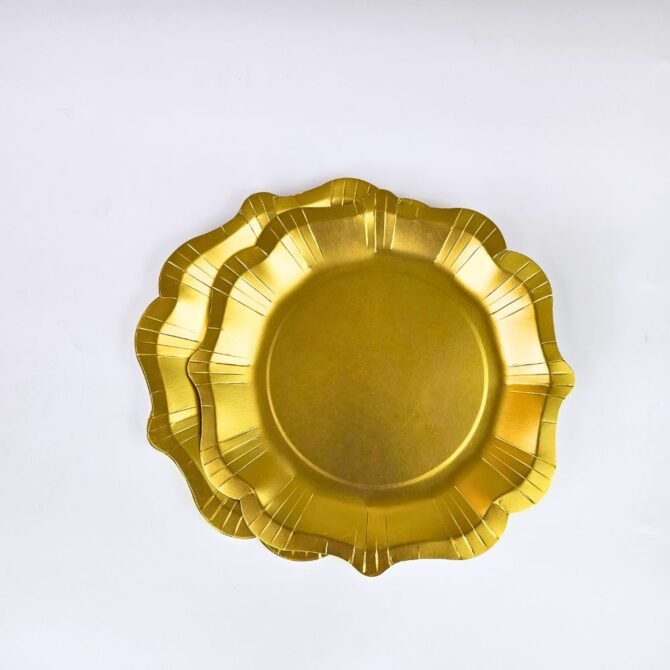 Gold Foil Serving Plate for Ramadan Eid