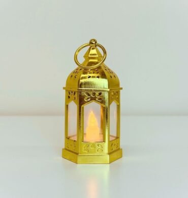 Set of 6 Chrome LED Lanterns for Ramadan