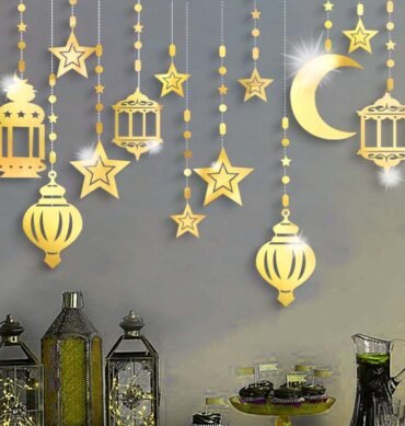 6-Piece Hanging Card Decorations For Ramadan & Eid