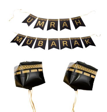 Umrah Mubarak Banner and Balloon Kit