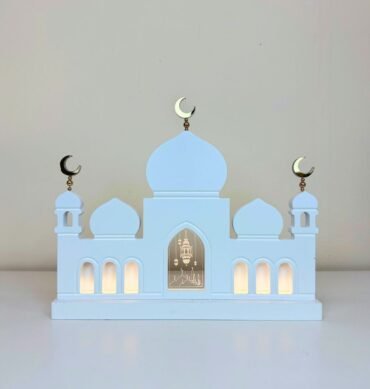 White Wooden Mosque with LED