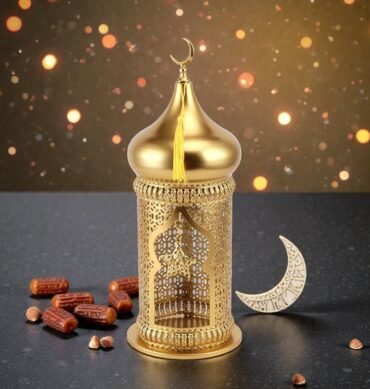 Gold Mosque-Style Ramadan Lantern