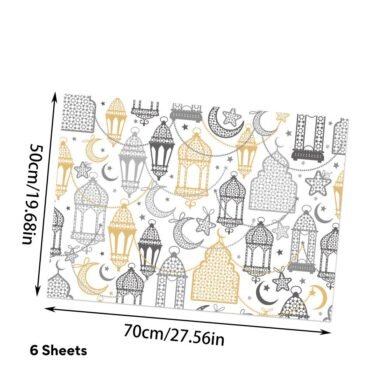 Islamic Gift Wrapping Paper - White