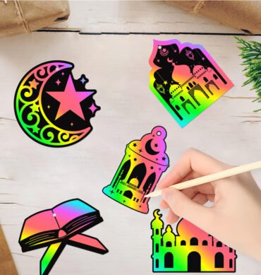 12pcs Ramadan and Eid Scratch Art for Kids