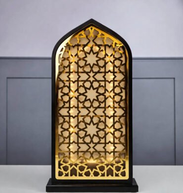 Black with Gold Acrylic Light up Arch