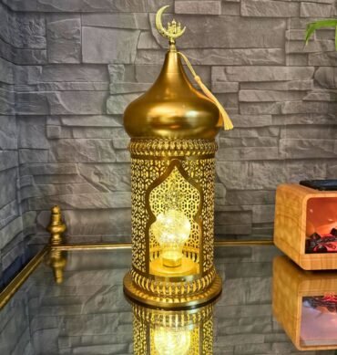 Gold Mosque-Style Ramadan LED Lantern