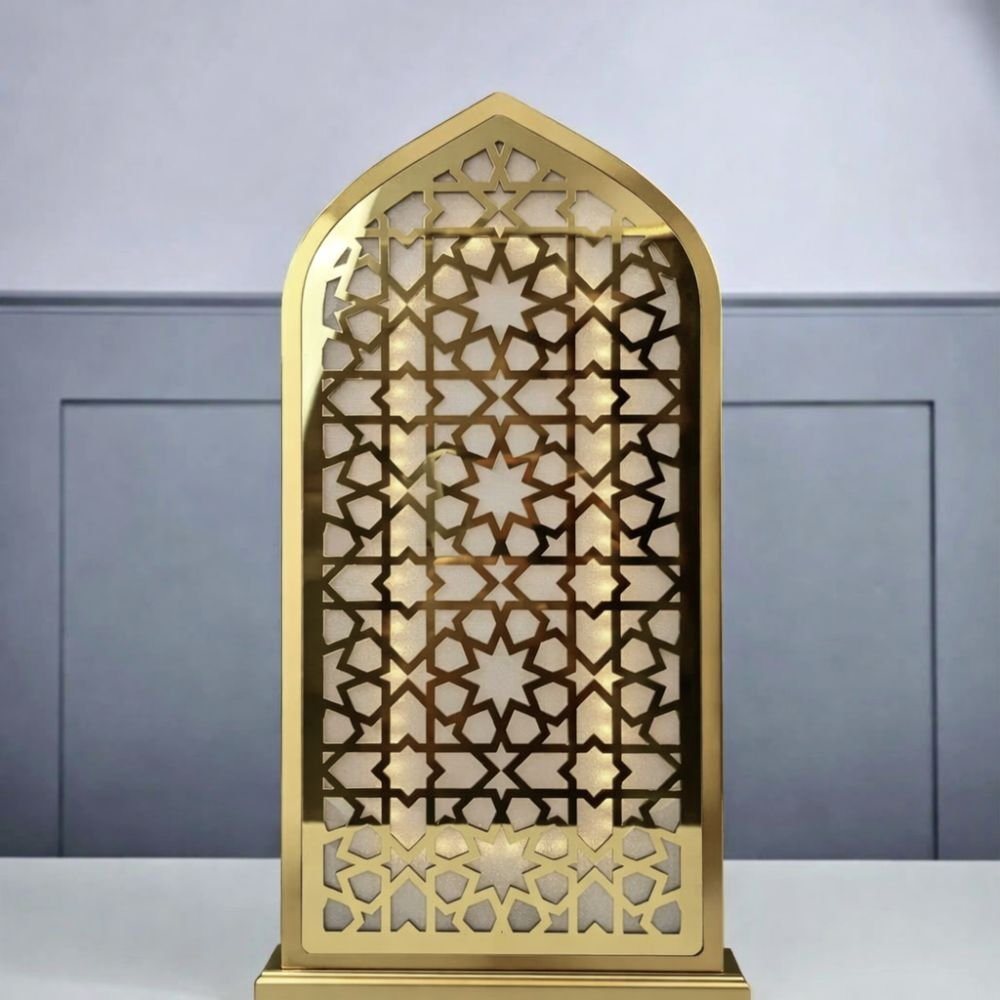 Gold with Gold Acrylic Light up Arch