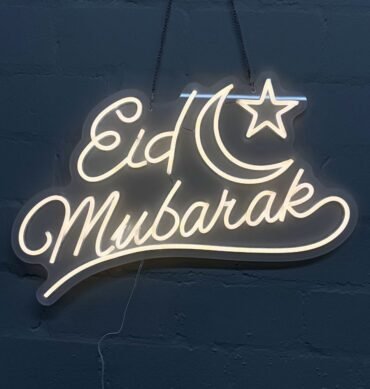 Eid Mubarak LED Neon Sign – Warm White