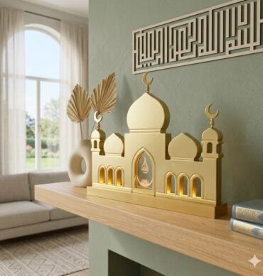 Gold Wooden Mosque with LED