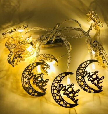 Eid Mubarak Metal LED Lights - Warm White