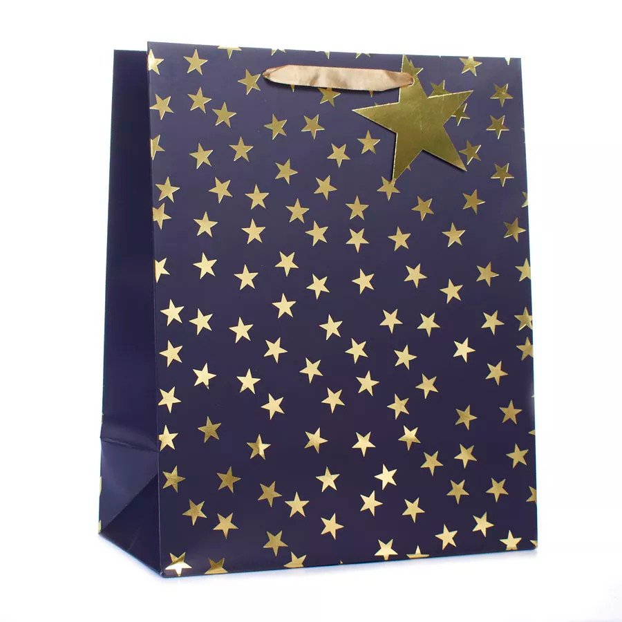 Extra Large Gold Stars Gift Bags - Pack of 2