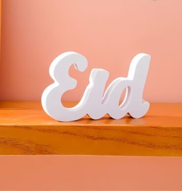 White Foam Eid Sign